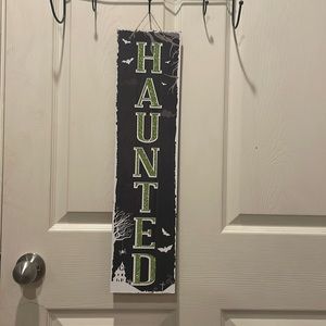 wooden halloween sign
